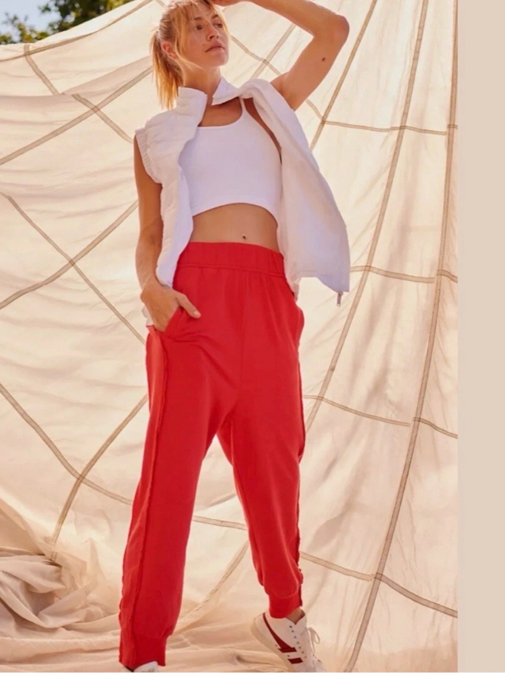 Women’s Free People Red Jogger Pants S